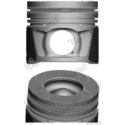 Immagine di NÜRAL 87 432407 00 Pistone 81,5 con canale raffreddamento, porta fascia elastica, per biella trapezoidale LAND ROVER: Range Rover Sport