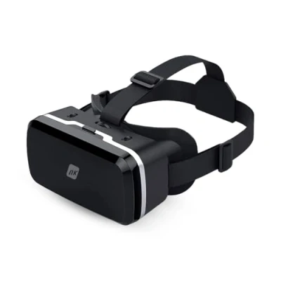 Immagine di NK Occhiali 3D VR per Smartphone Visori Intelligenti di Realtà Virtuale tra 4,7&quot; 6,53&quot;, Angolo Visione 90º, Rotazione 360, Obiettivo e Pupilla Regolabile Nero