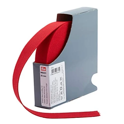 Immagine di Prym Nastro Elastico Resistente, 25 mm, 72% PES 28% ED, Colore: Rosso