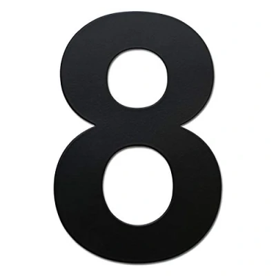 Immagine di nanlyiau 3in Numero casella di posta Numeri civici Nero Acciaio civico esterno in Solido Inossidabile 304,adesivo 4in/10cm(8)