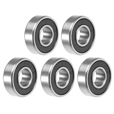 Immagine di 698 2RS Cuscinetto a sfera gola profonda, 8 x 19 6 mm, cuscinetti ABEC 3 doppia tenuta, confezione da 5