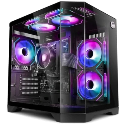 Immagine di Vibox I 71 PC Gamer Quad Core AMD Ryzen 3200G Processore 4GHz Radeon Vega 8 16GB RAM 480GB SSD Linux OS WiFi