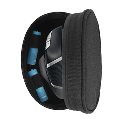 Immagine di Geekria, custodia protettiva da viaggio per gaming mouse Logitech G402, G502, G602, Razer Deathadder, Chroma, Naga, Mamba e molti altri modelli di senza fili