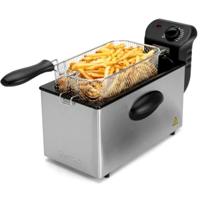 Immagine di Clatronic FR 3586 Friggitrice a Zone Fredde, 2000 W, 3 Litri, 44 Decibel, Acciaio Inossidabile, Argento