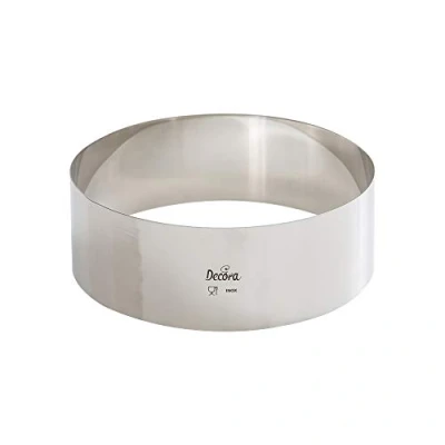 Immagine di Decora Ø 20 x H 6 cm 0063749 Cerchio Inox, in Acciaio Inossidabile, Argento