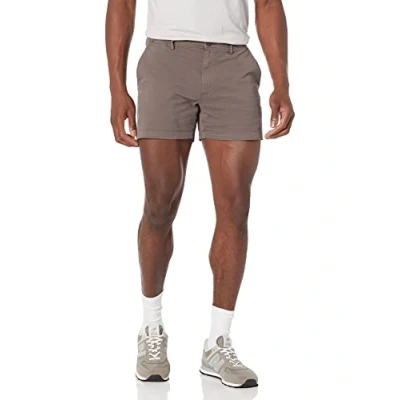 Immagine di Amazon Essentials Pantaloncini Chino Elasticizzati Comodi Senza Pinces 13 cm Slim (in precedenza Goodthreads) Uomo, Grigio, 29W