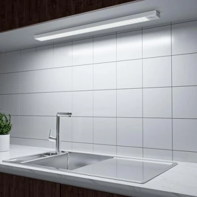 Immagine di OUILA Luce Led Sottopensile Cucina 43cm, 2500mAh, 4 Modalità con Sensore Movimento,5000K, Armadio per Scale Corridoio Garage Letto