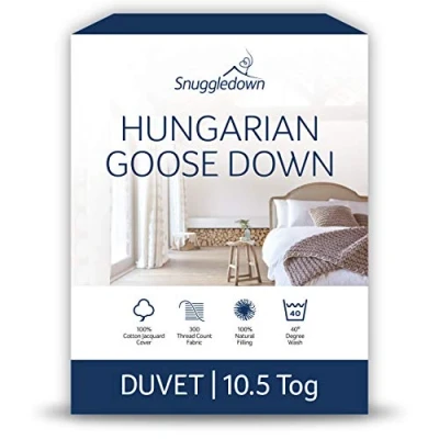 Immagine di Snuggledown Piumino d&#039;oca ungherese, Cotone, White, Singolo, 10,5 Tog