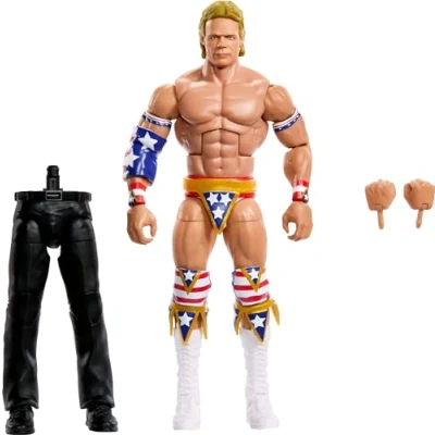 Immagine di Mattel WWE Elite Collection Action Figure, SummerSlam Lex Luger da collezione con accessori e arbitro Build A Figure Parts