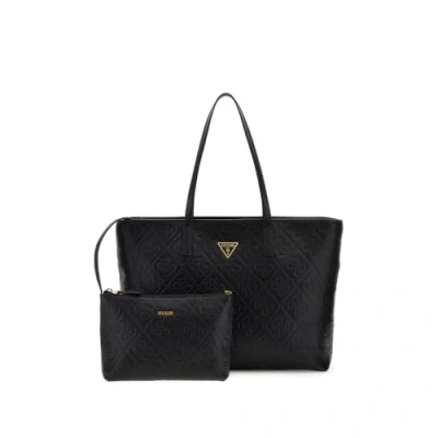 Immagine di GUESS BORSA power play Shopper 4g logo Esterno in simil pelle. Chiusura con cerniera lampo. (nero soft touch)