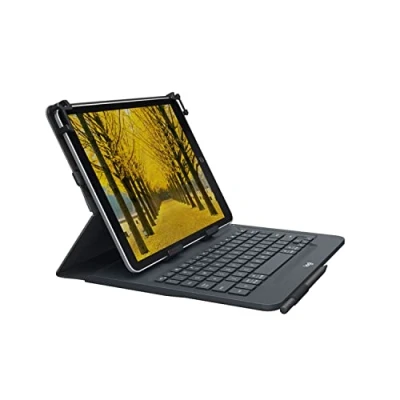 Immagine di Logitech Universal Folio Cover, Layout ‎Francese Azerty, Nero