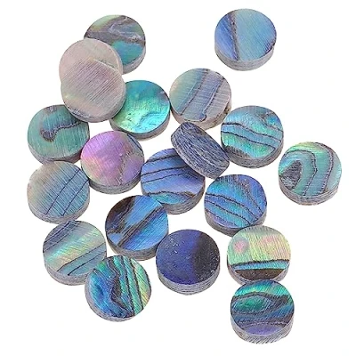 Immagine di Musiclily Pro 6mm Naturale Paua Abalone Shell Intarsi per Chitarra Tastiera Segnatasti Inlay Dots (Set di 20)