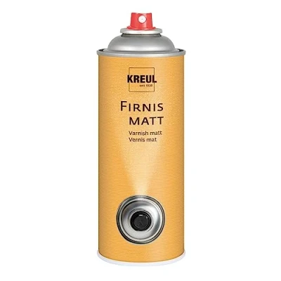 Immagine di KREUL 823400 vernice lucida, bomboletta spray da 400 ml, molto elastica, aumenta la durata contro gli agenti esterni, non ingiallisce, asciuga in modo impermeabile