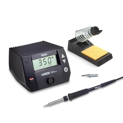 Immagine di Weller WE 1010 (T0053298393) Stazione di Saldatura Digitale 70W/230V, Edizione Nera Limitata per l&#039;80 Anniversario Punta a Scalpello Inclusa in Omaggio