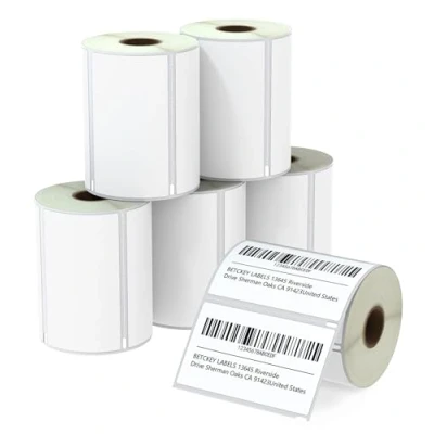 Immagine di BETCKEY 6 Rotoli S0947420 Etichette Autoadesive Compatibile con DYMO, 102mm x 59mm, 3450 di Spedizione Grandi Ad Alta Capacità Utilizzo per DYMO LabelWriter 4XL