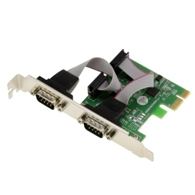Immagine di KALEA INFORMATIQUE Scheda controller PCI Express PCIe a 2 porte seriali RS232 con chipset ASIX supporti LOW e HIGH PROFILE