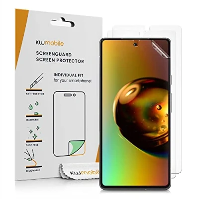 Immagine di kwmobile 3X Pellicola Salvaschermo Compatibile con Google Pixel 6a Film Protettivo Telefono Protezione AntiGraffio Display Smartphone