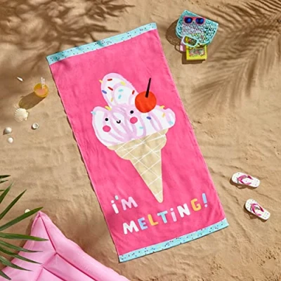 Immagine di Catherine Lansfield I&#039;m Melting Telo mare in cotone, 76 x 160 cm, colore: Rosa