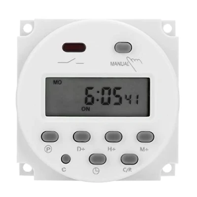 Immagine di Interruttore del Timer di Accensione, CN101A Temporizzatore digitale elettronico LCD DC 12V settimanale programmabile 16A 20V 240V/50Hz 60Hz SPST