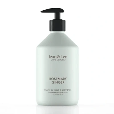 Immagine di Jean &amp; Len Heavenly Hand Body Balm Rosemary Ginger, per un&#039;esperienza di cura profumata, con olio argan e burro karité biologici, flacone alta qualità, senza parabeni siliconi, 500 ml