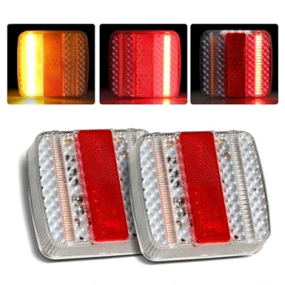Immagine di Yinaolan LED Trailer luci posteriori 12V 2Pcs impermeabile Turn Signal lampada Set per Caravan Trattore Camion Furgone Lorry RV