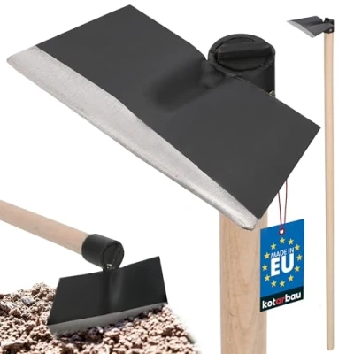 Immagine di KOTARBAU® Zappa da Giardino 214 x 85 mm a Forma Trapezoidale con Manico in Legno 110 cm Strumenti Manuali Attrezzi Accessori Zappetta Giardinaggio