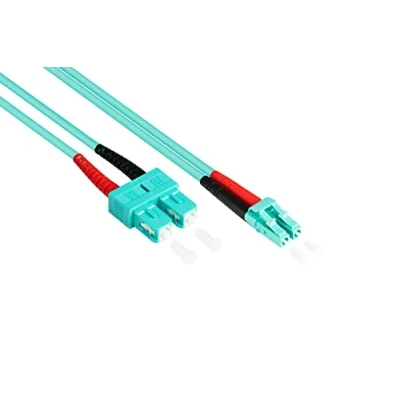Immagine di &#039;Good Connections connettore in fibra ottica Duplex LC a SC multimodale 50/125 onde di luce della testa cavo Patch 1 m OM3 Aqua/Türkis