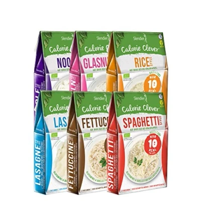 Immagine di Slendier Pacchetto di prova konjac Shirataki diversi tipi, a basso contenuto calorico, fonte fibre, senza glutine, qualità biologica 6 x 250 g
