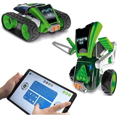Immagine di Xtrem Bots Mazzy Robot Bambini 8 Anni O Più Interattivo 2 in 1 Da Costruire 100 Pezzi Programmabile Telecomandato Per