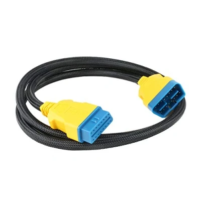 Immagine di OURANTOOLS Cavo Prolunga OBD 2 Diagnostico Connettori II 16 Pin 1.5m Maschio a Femmina Estensione Adattatore con Materiale in Nylon per Auto Scanner di Codici