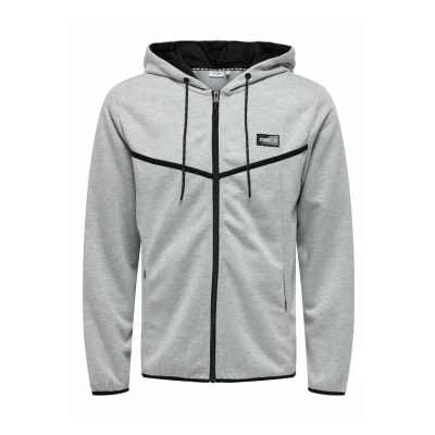 Immagine di Only &amp; Sons Felpa con zip, Uomo, Taglia: Medium, Hellgrau