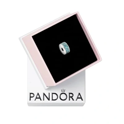 Immagine di Pandora 791817MCZ Perlina a clip da donna in argento con perle di zirconio verde