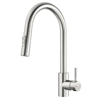 Immagine di Rainsworth Rubinetto da cucina con doccetta estraibile ad alta pressione due tipi di getto d&#039;acqua, girevole a 360, miscelatore in acciaio inox, facile