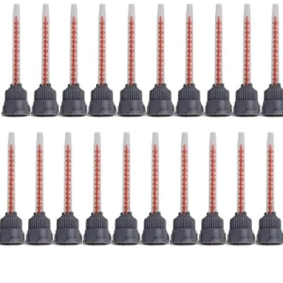 Immagine di Chiloskit ugelli per miscelazione epossidica, applicatori resina bi componente erogatori a pistola, miscelatori cartucce di colla AB da 50 ml, 20 pezzi (rapporto applicatore 10:1)