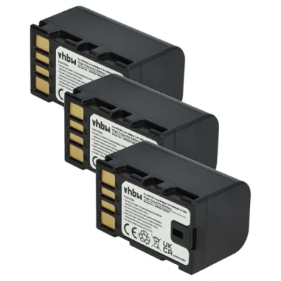 Immagine di vhbw 3x batteria compatibile con JVC GR D720, D720EX, D725, GC PX10EU videocamera camcorder (1400mAh, 7,2V, Li Ion) infochip