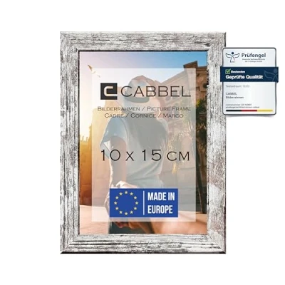 Immagine di CABBEL cornice 10x15 cm, betulla, robusta in legno MDF, vetro Plexi infrangibile, da appendere e