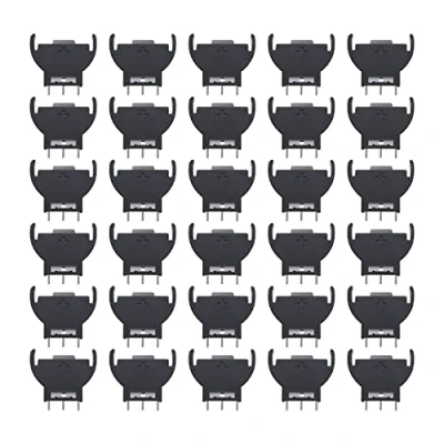 Immagine di VGOL 30pcs CR2032 CR2025 CR2016 supporto della batteria del bottone moneta cassa presa verticale con 3 Pin Dip tipo nero
