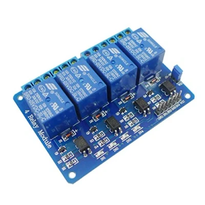 Immagine di Aihasd DC 5V 4 canali Modulo relè schermatura Scheda di controllo con optoaccoppiatore per Arduino