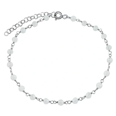 Immagine di SILVEGO Bracciale da donna in Argento sterling 925 con pietre naturali, 21 cm, sterling, Pietra di luna