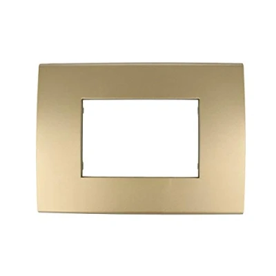 Immagine di Placche Compatibile Con Vimar Arke, Da 3 Moduli/Posti, Colore Oro
