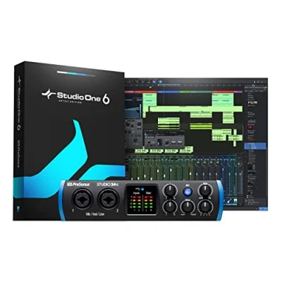 Immagine di PreSonus Studio 24c, Interfaccia Audio USB C, Per Registrazione, Diffusione, Podcasting con Bundle di Software incluse One Artist, Ableton Live Lite DAW