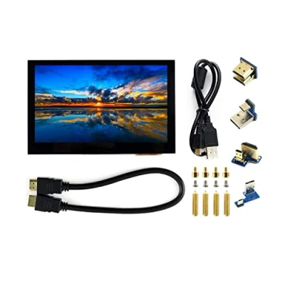 Immagine di IBest 4.3inch HDMI LCD (B) Capacitive Touch Screen Monitor 800x480 IPS Display for Raspberry Pi, Jetson Nano,Beaglebone Black, Banana PC Support Windows 10 8.1 8 7