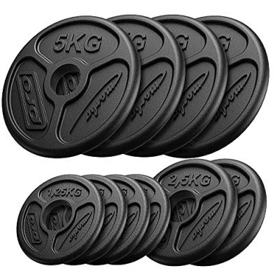 Immagine di Marbo Sport Pesi in Ferro Olimpic Set 4 x 5 kg + 2 2,5 1,25 MW 4x5KG_2x2,5KG_4x1,25KG Oli
