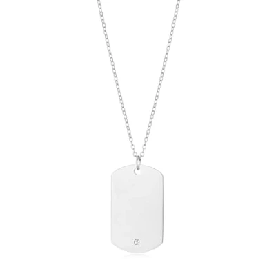 Immagine di Philip Jones Collana da Uomo in Acciaio con Piastrina Realizzata Cristalli Zircondia®