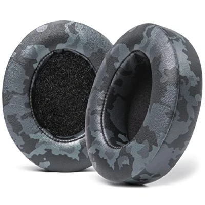Immagine di WC Cuscini di ricambio per Beats Studio 2 e 3 (B0501, B0500) con senza fili Wicked Cushions NON SI ADATTA solo Pelle morbida, schiuma migliorata adesivo più forte Nero Camo