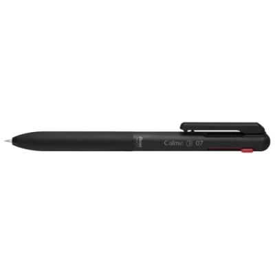 Immagine di Pentel BXAC37A Calme Penna a sfera 3 colori, silenziosa, ricaricabile, tratto 0,35 mm, nero/rosso/blu, 1 pezzo