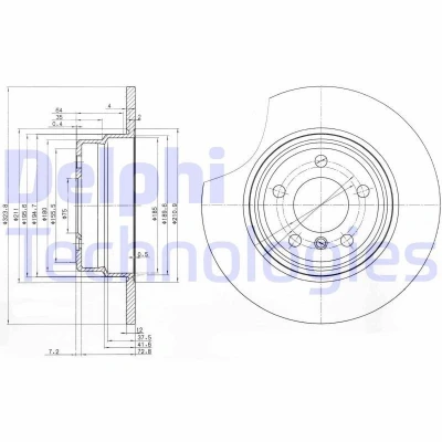 Immagine di DELPHI BG3629 Disco freno 324 12 5 pieno Oleato non trattato senza cuscinetto ruota, anello sensore ABS BMW: X5