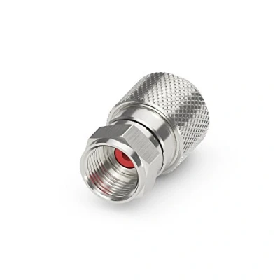 Immagine di Sonero, presa F per cavo satellitare, antenna, coassiale con ⌀ 7,0 7,5 mm, facile da assemblare solo, cromato, set 6