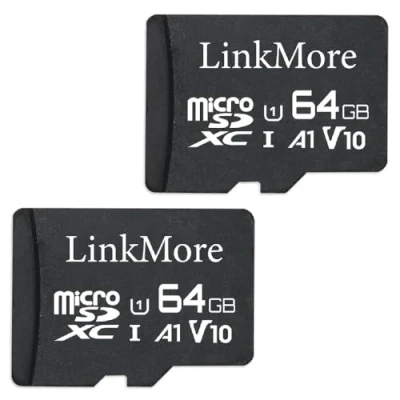 Immagine di LinkMore Scheda Micro SDHC XV11 A1, UHS I, U1, V10 (64GB (2pack))
