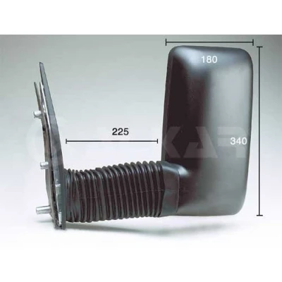 Immagine di specchio retrovisore esterno Alkar 9219977 Sx manuale con a grandangolo, Braccio lungo, convesso per veicolo guida
